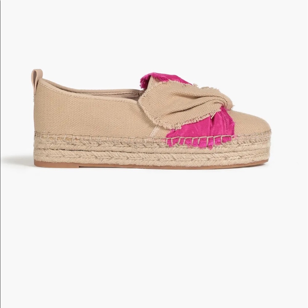 Sam Edelman Cabrera taffeta-paneled canvas platform espadrilles